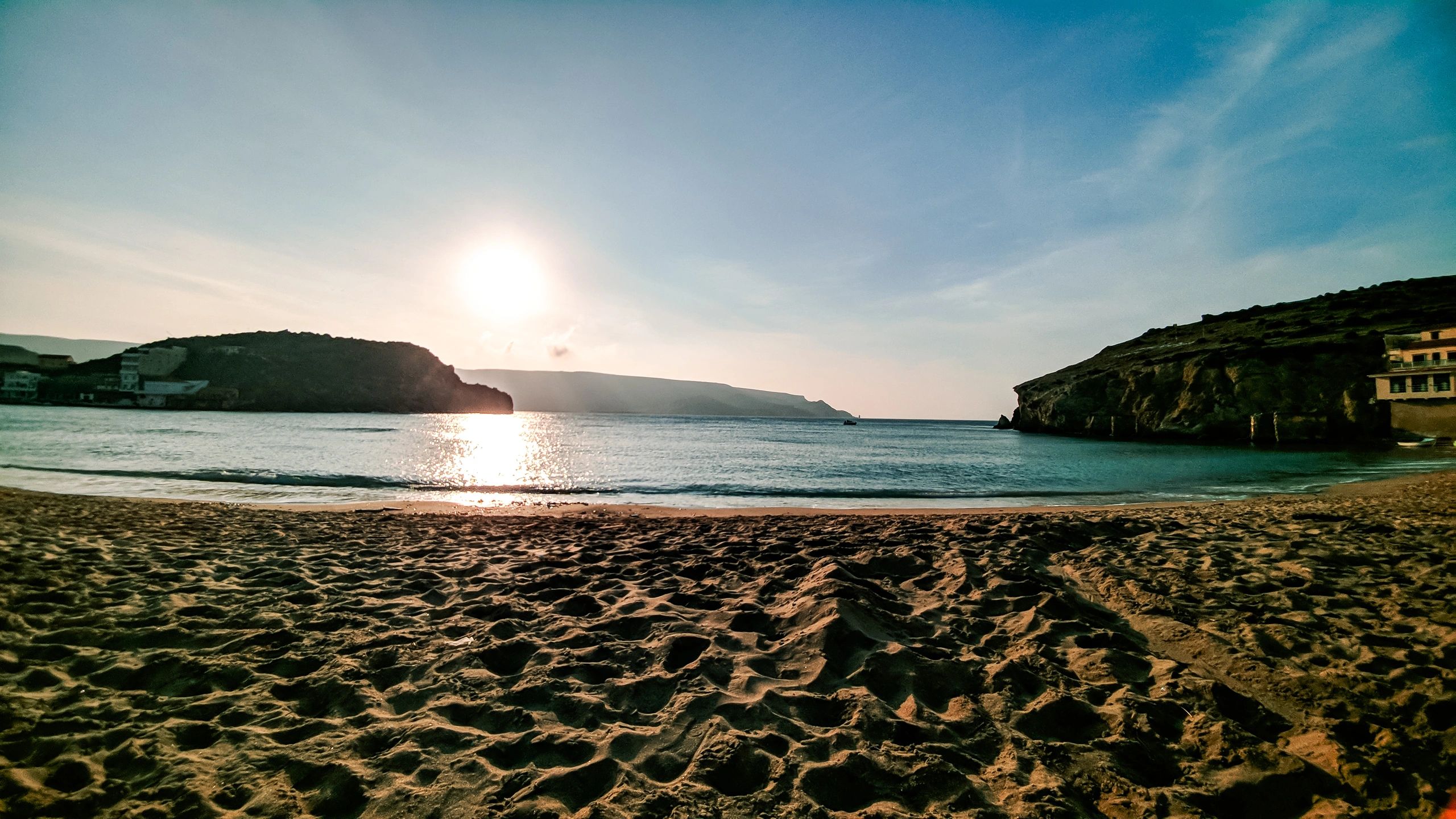Coastal sunset landscape for seaside day trip