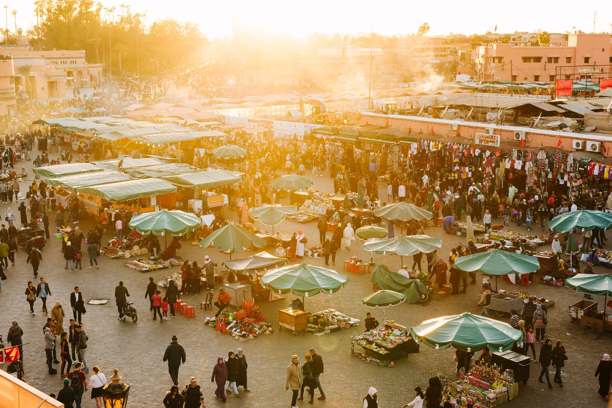 North African market scene for cultural city walk